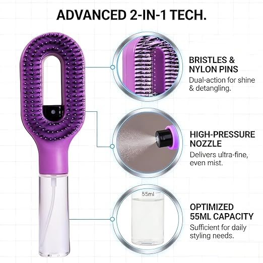 2 in 1 Hair Comb Brush